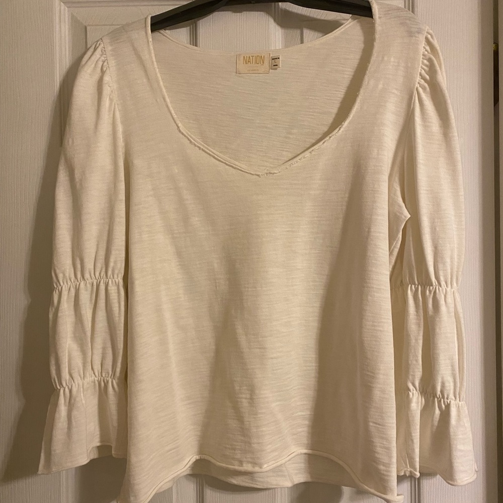 Nation puff sleeve top